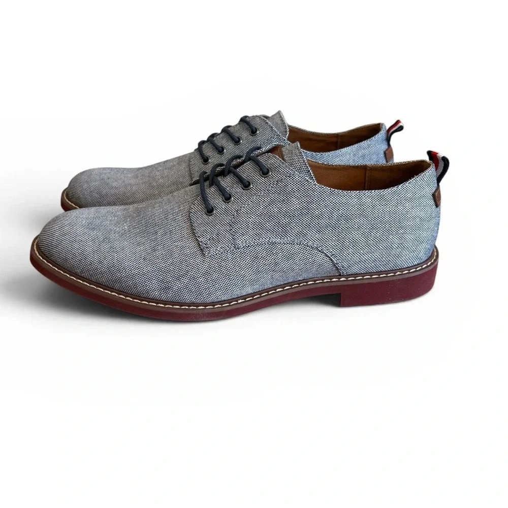 Tommy Hilfiger Garson4 Mens Blue‎ Fabric Derby Oxford Shoes 13 M New